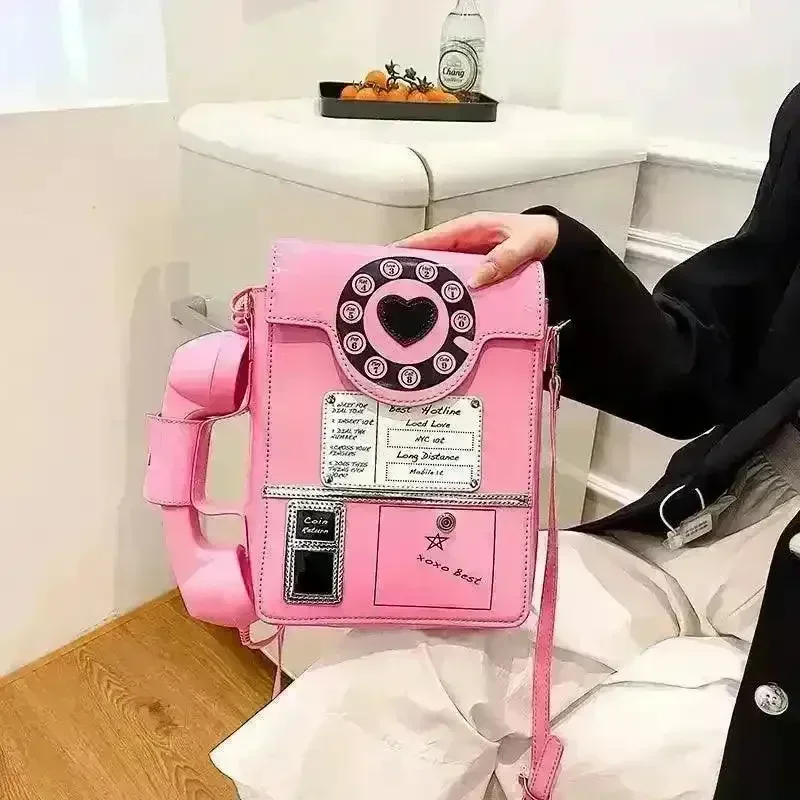 Retro Phone-Shaped Crossbody Bag - Image 6