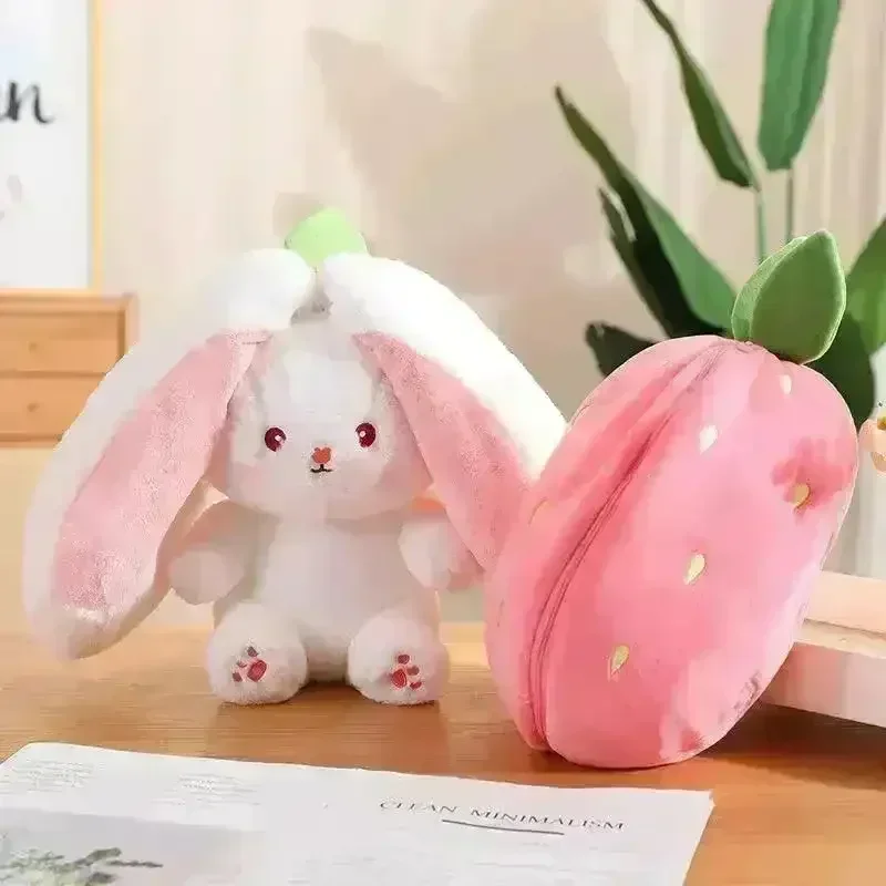 Double Delight: Reversible Strawberry Carrot Bunny Plush! - Image 10