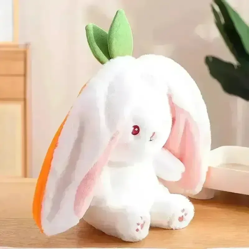Double Delight: Reversible Strawberry Carrot Bunny Plush! - Image 9