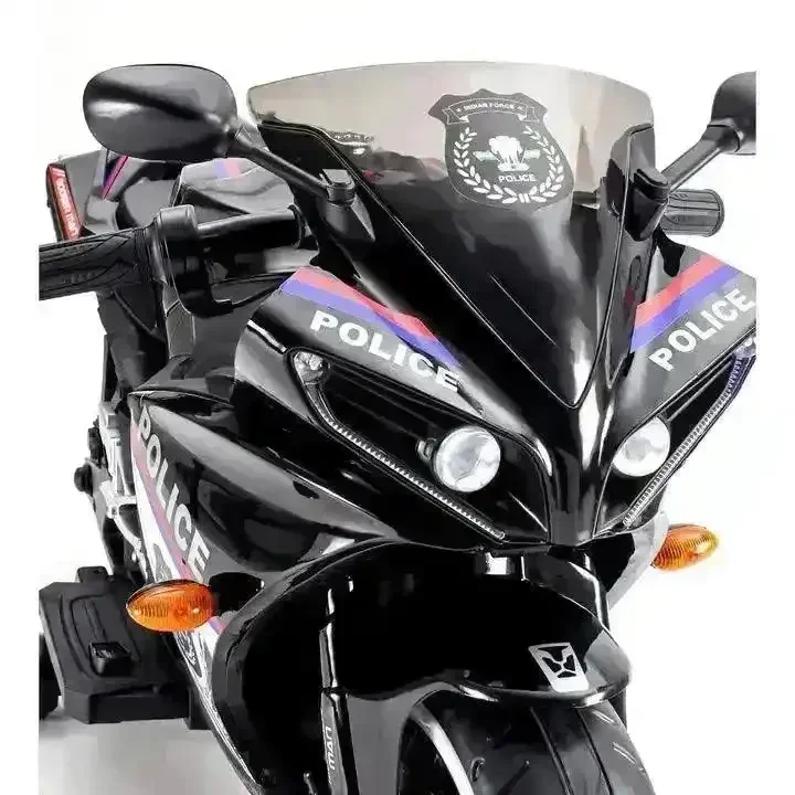 Ride-on Kids Rechargeable Police Bike - Image 14