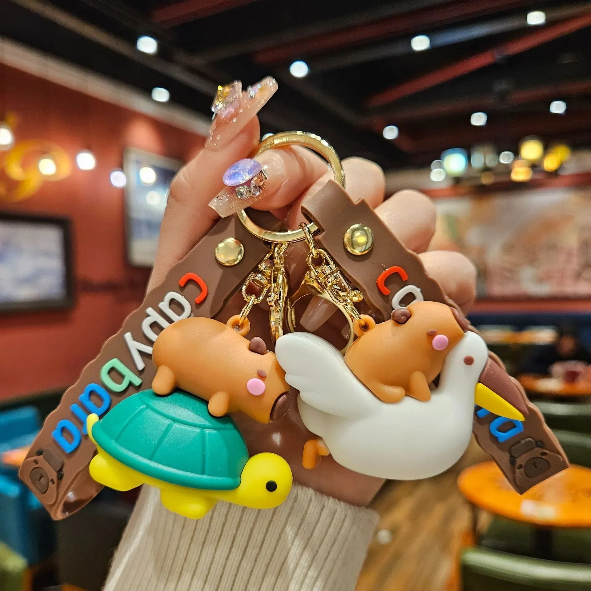 Rider Capybara 3D Keychain