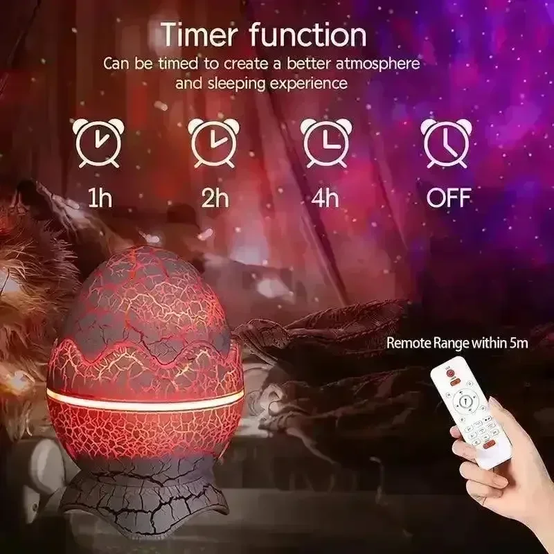 Rossetta Dino Egg Galaxy Projector Lamp - Image 6