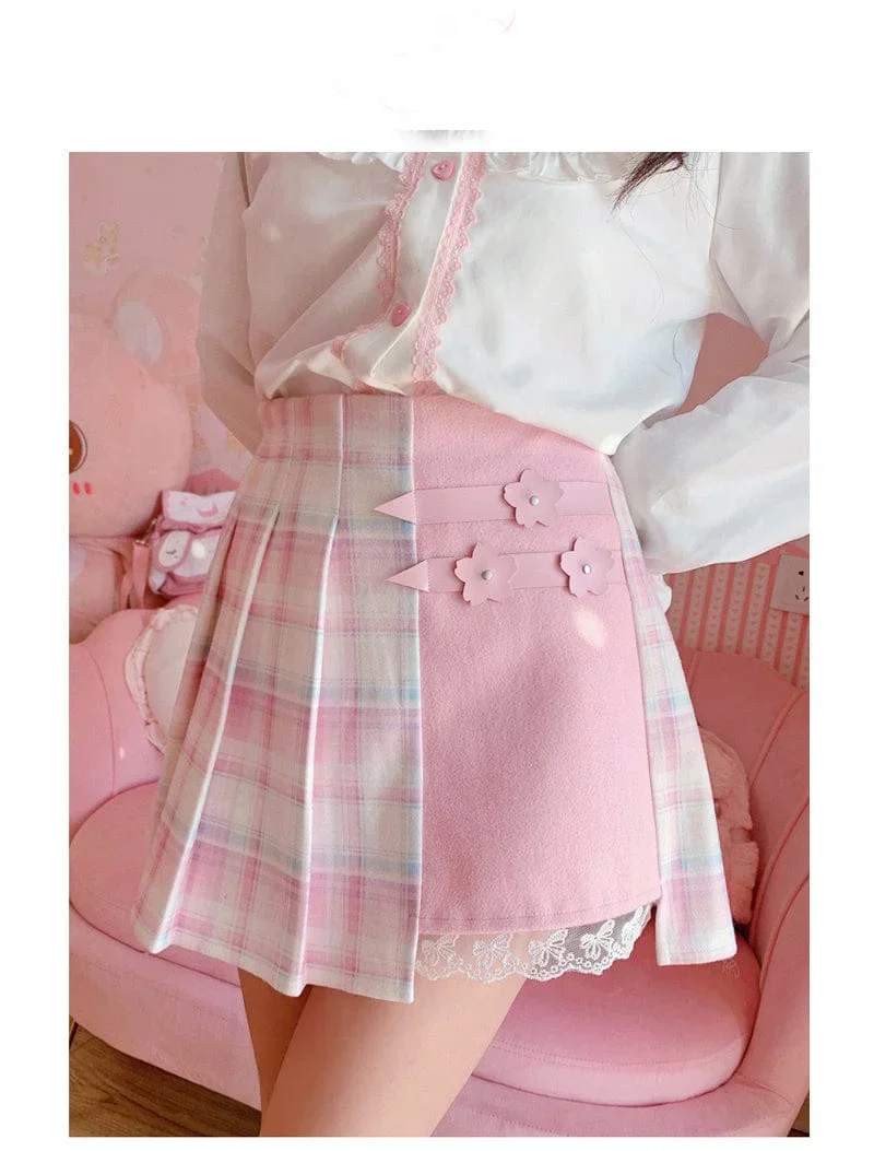 Sakura Cutie Plaid Skirt - Image 11