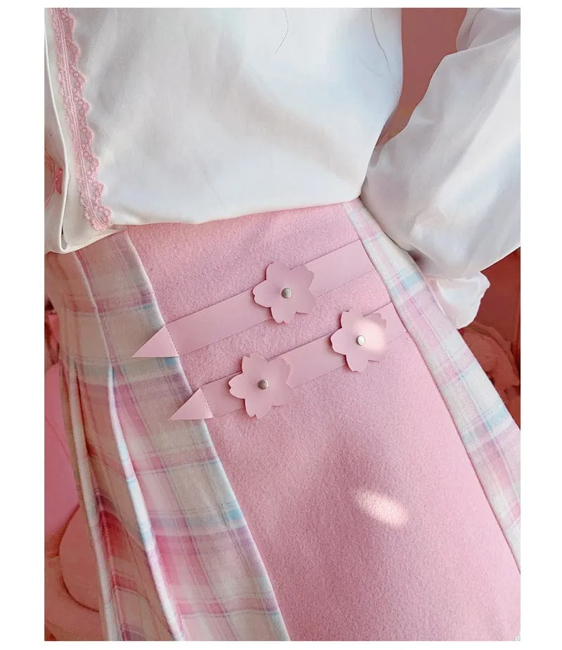 Sakura Cutie Plaid Skirt - Image 13