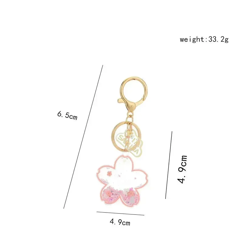 Sakura Shimmer Petal Liquid Keychain - Image 8