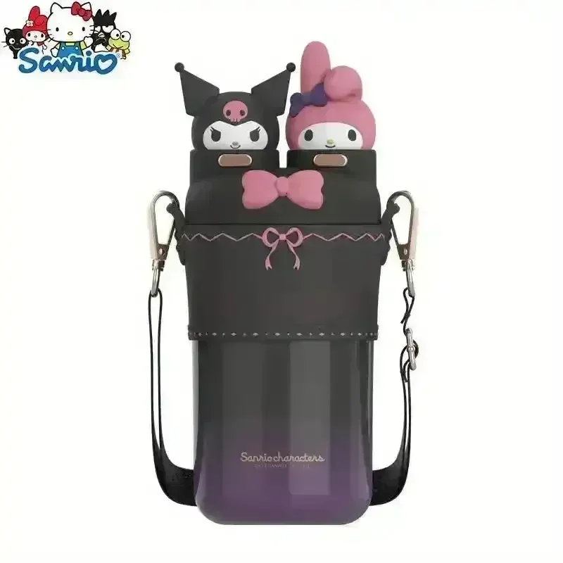 Sanliou 2 in 1 Kuromi & My Melody Steel Kawaii Bottle (550 ml) - Image 10