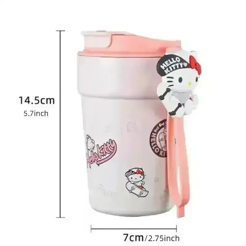 Sanliou Cinnamoroll Hello Kitty Kuromi Travel Coffee Cup (380 ml) - Image 11