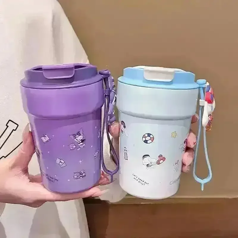 Sanliou Cinnamoroll Hello Kitty Kuromi Travel Coffee Cup (380 ml) - Image 6