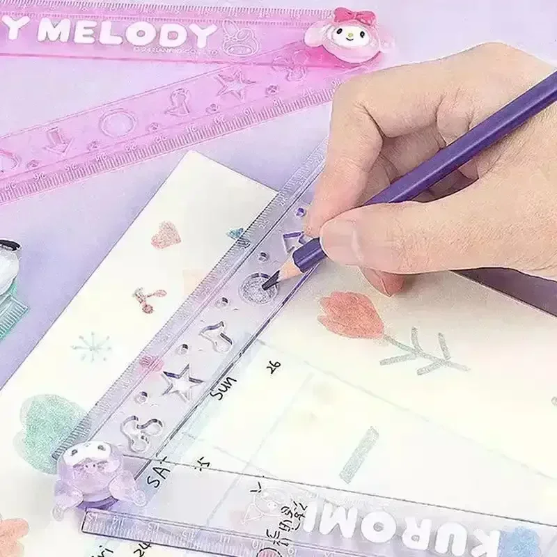 Sanliou Folding Ruler with Shapes (30 cm) - Image 2
