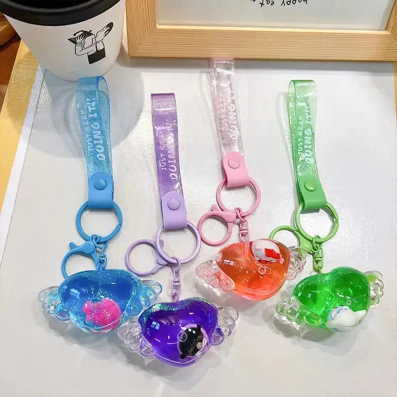 Sanliou Heartwing Hues Glitter Keychain - Image 3