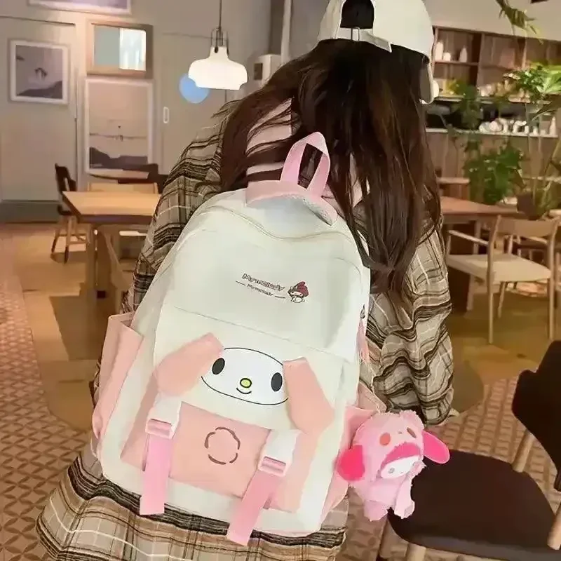 Sanliou Kuromi Cinnamoroll Kawaii School Bag - Image 2
