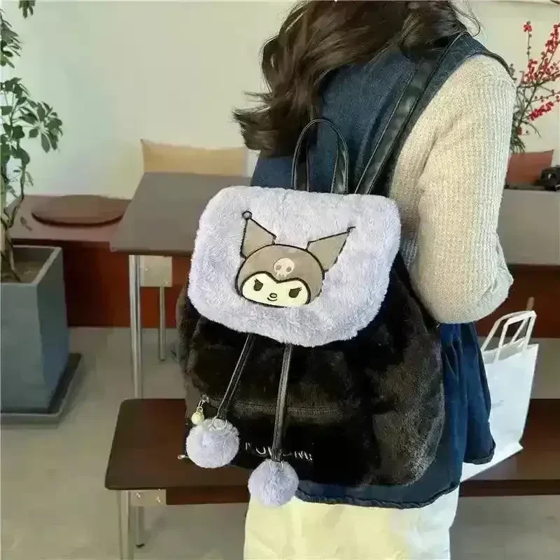 Sanliou Kuromi & Cinnamoroll Plush Backpack - Image 12