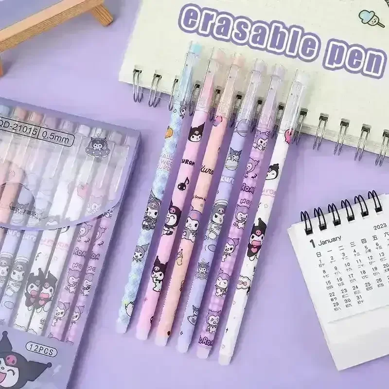 Sanliou Kuromi Design Erasable Pen (Set of 12) - Image 2
