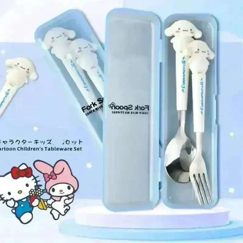 Sanliou Kuromi Hello Kitty Cinnamoroll Spoon Fork Set - Image 3