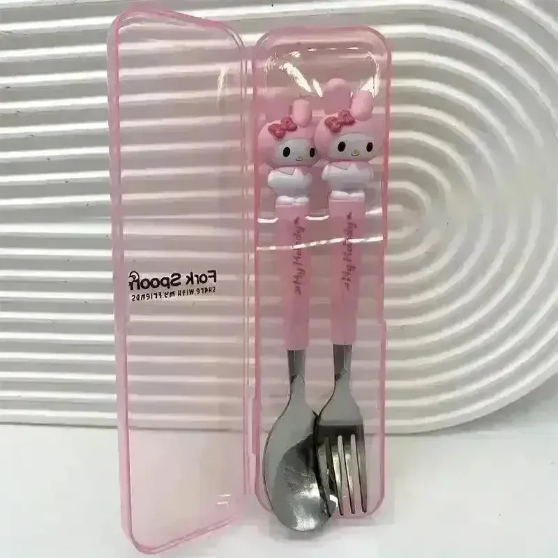 Sanliou Kuromi Hello Kitty Cinnamoroll Spoon Fork Set - Image 9