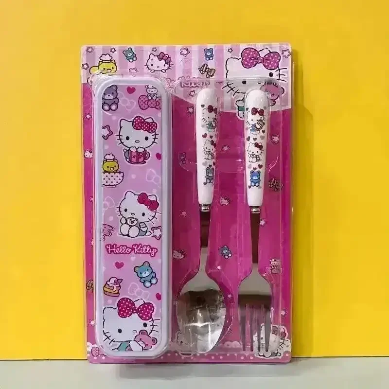 Sanliou Kuromi Hello Kitty Cinnamoroll Tableware Set (2 Pcs) - Image 7