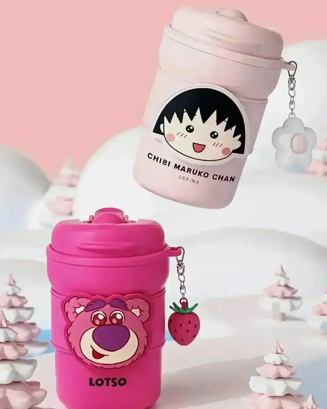 Sanliou Kuromi Lotso Maruko Chan Thermos Cup Gift Set (350 ml) - Image 4