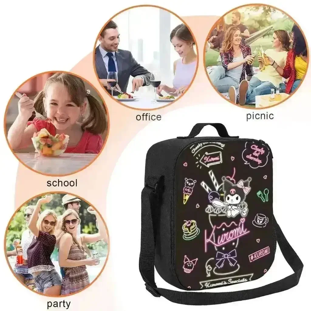 Sanliou Kuromi Shoulder Lunch Bag - Image 6