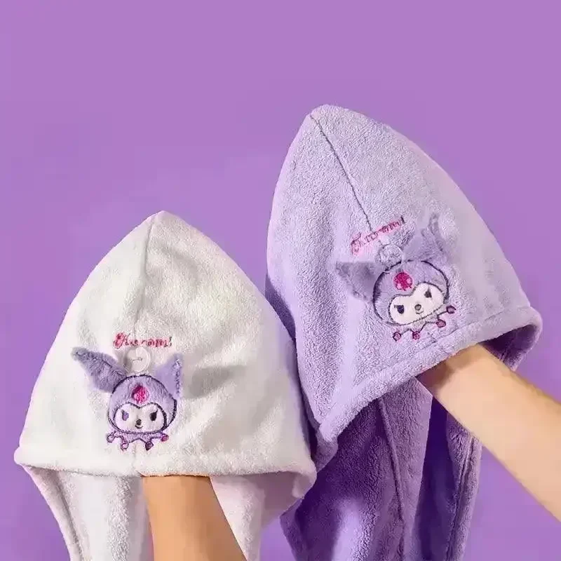 Sanliou Kuromi Hello Kitty Cinnamoroll Soft Absorbent Bath Cap - Image 3