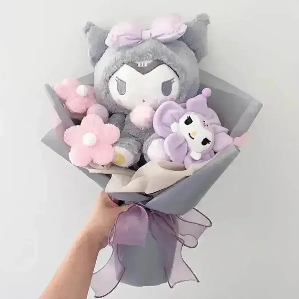 Sanliou My Melody Kuromi Purin Plush Pansy Bouquet - Image 10