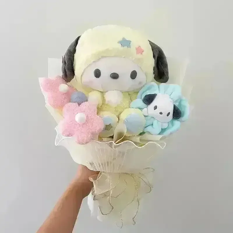 Sanliou My Melody Kuromi Purin Plush Pansy Bouquet - Image 6