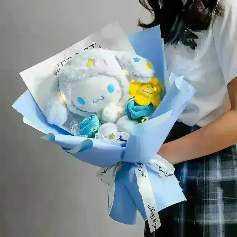 Sanliou My Melody Kuromi Purin Plush Pansy Bouquet - Image 8