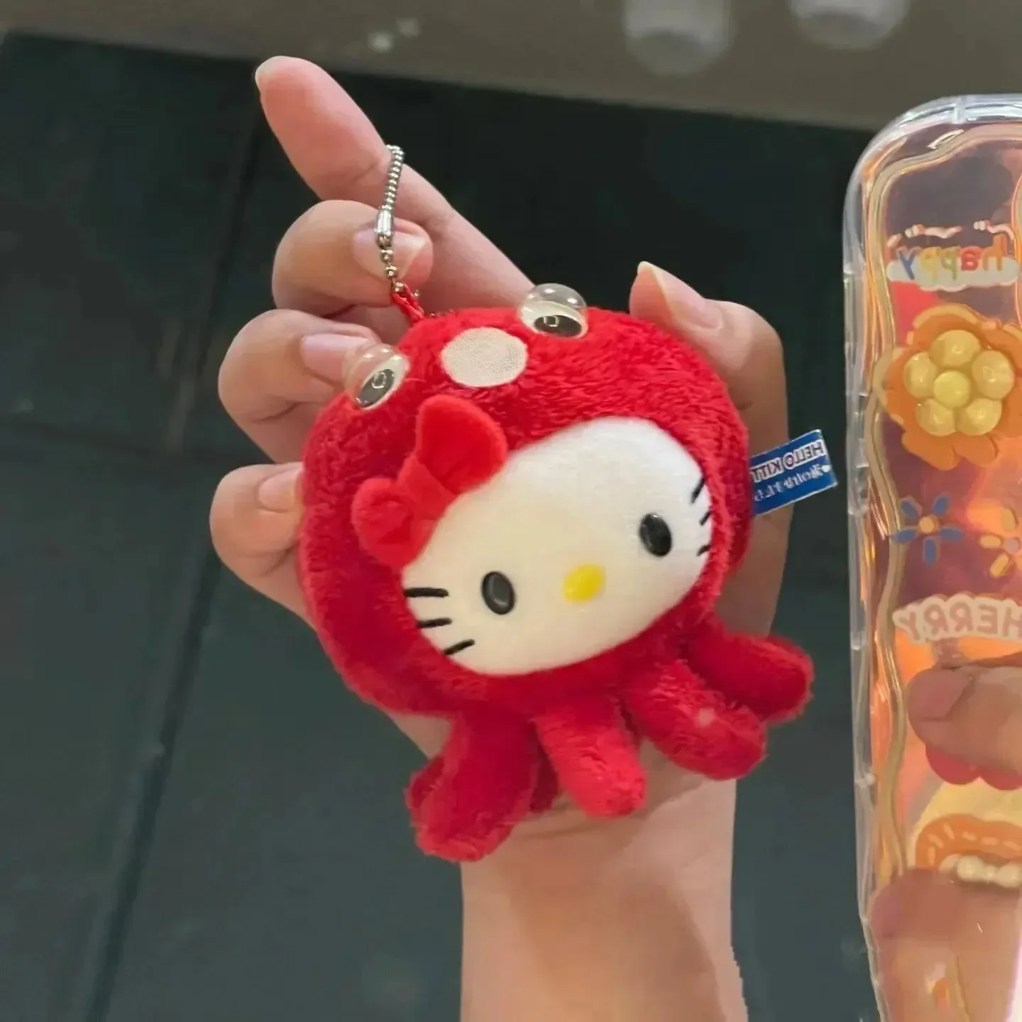Sanliou Octopus Hello Kitty Plush Keychain - Image 3