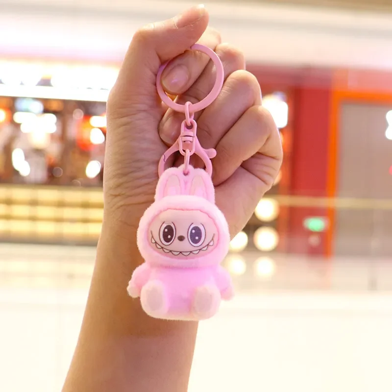 Seated Labubu Flocking Keychain - Image 5