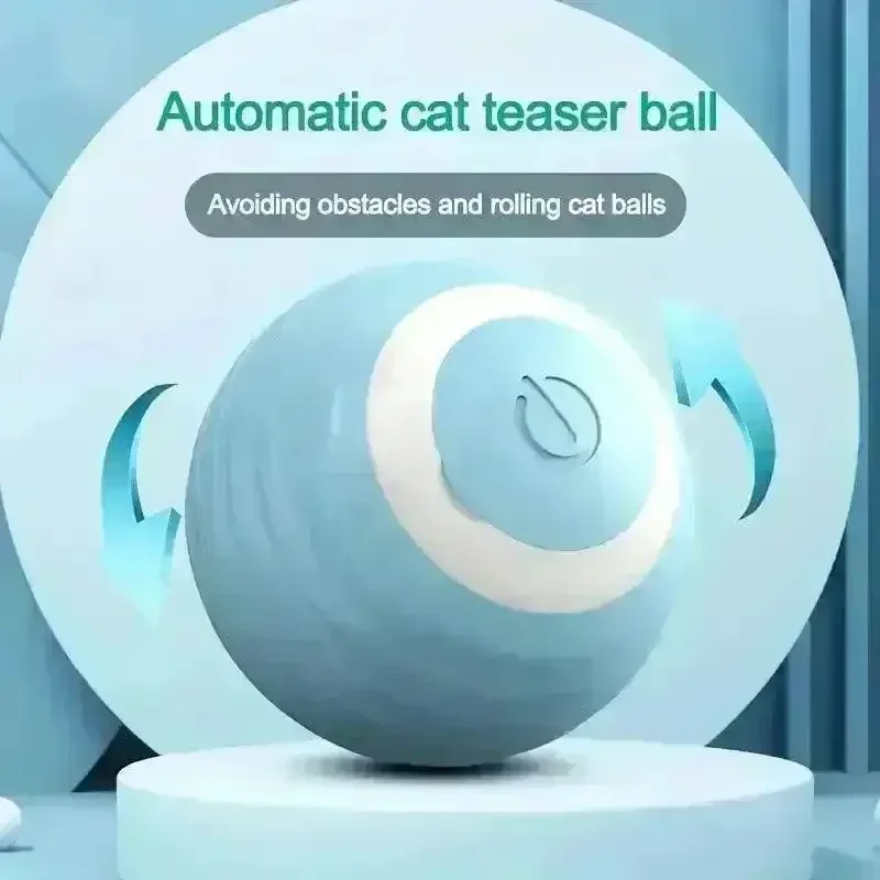 Self-Rotating Interactive Cat Toy Ball
