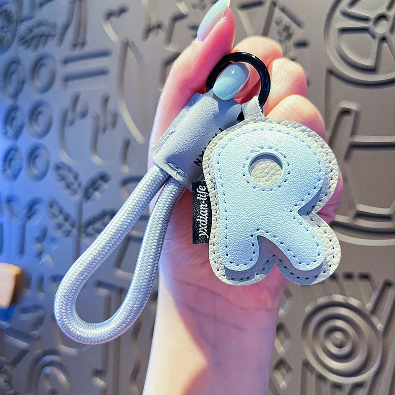 Signature Style Leather Letter Keychain - Image 13