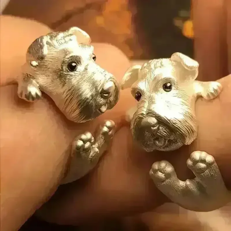 Silver Schnauzer Puppy Open Ring - Image 3