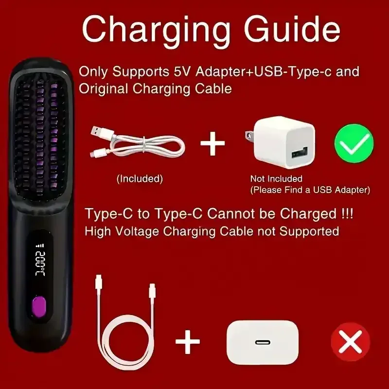 Sleek & Go Wireless Hair Straightener Comb - Image 11