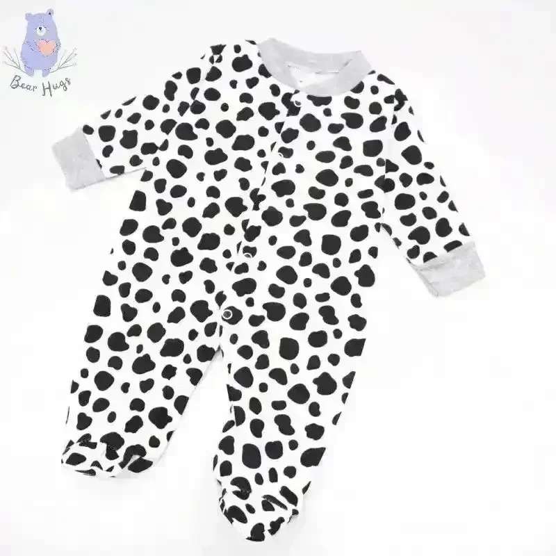 Cow Print Sleeping Suit / Romper (3 pcs) - Image 3