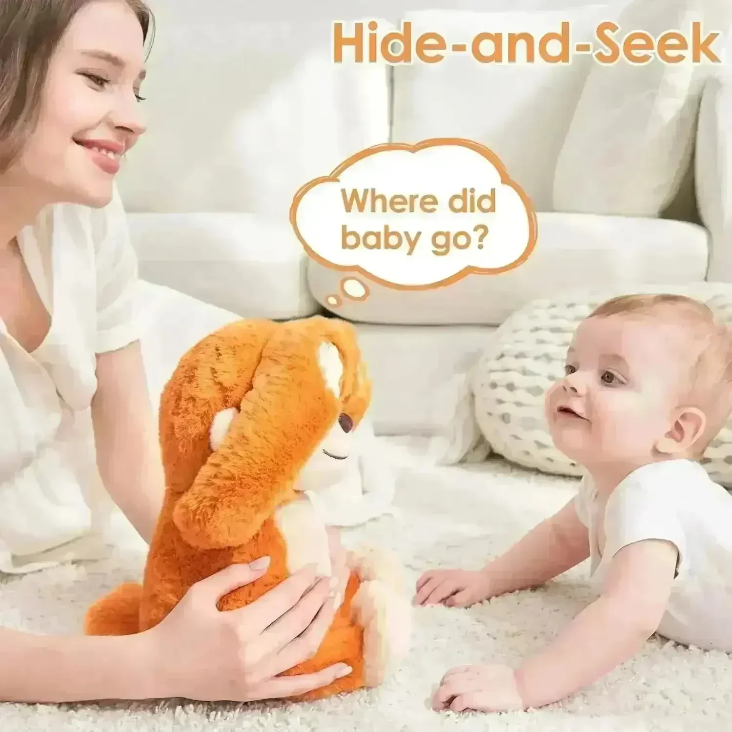 Soft Hide & Seek Animal Plush Toy (35 cm) - Image 5