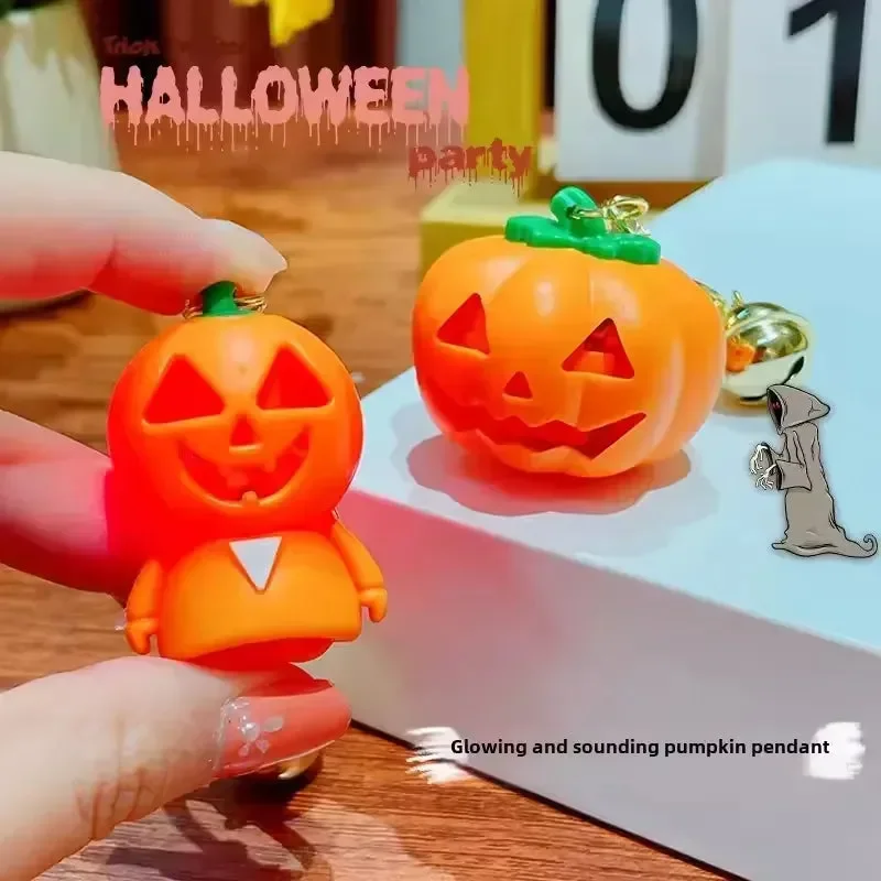Spooky Sparkle Pumpkin LED Keychain - Image 6