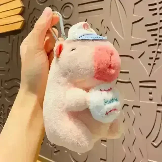 Sporty Capybara Pull Ball Plush Keychain - Image 10