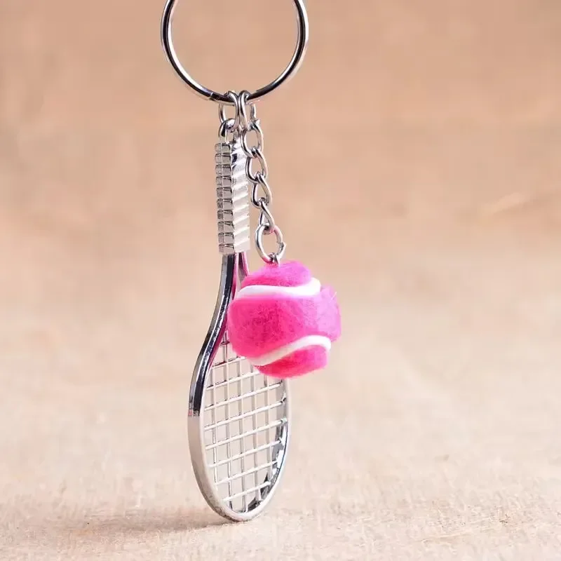 Sporty Style Tennis Racket & Ball Keychain - Image 5