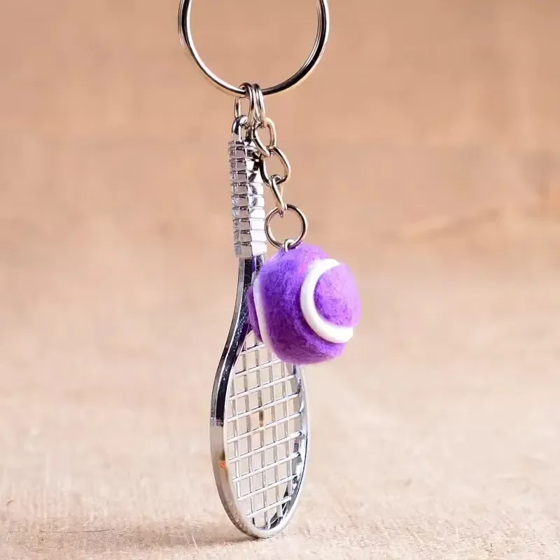 Sporty Style Tennis Racket & Ball Keychain - Image 6