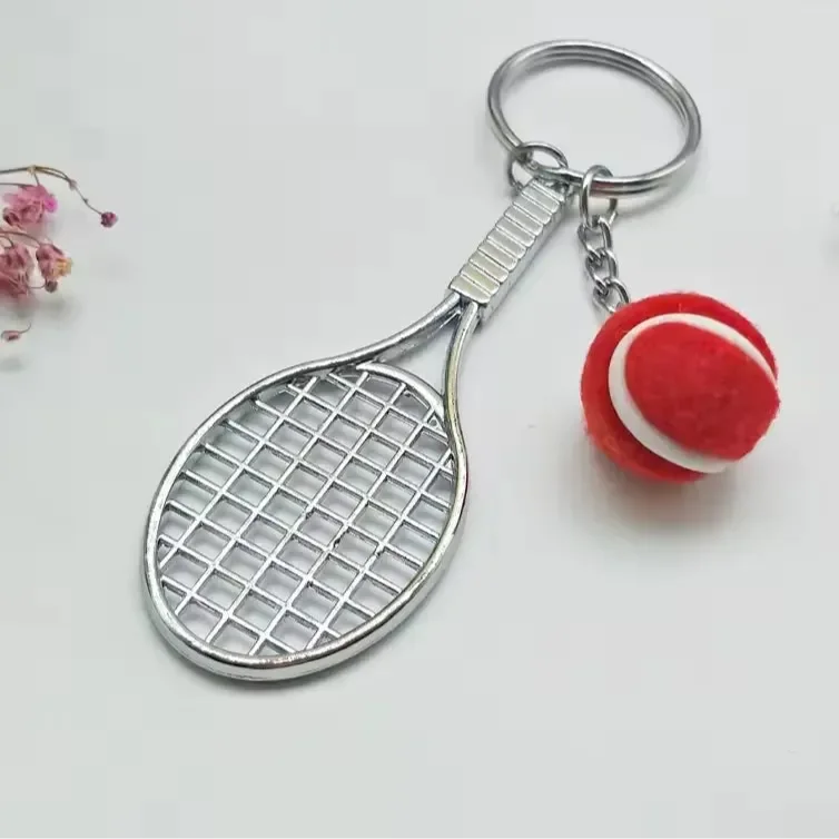 Sporty Style Tennis Racket & Ball Keychain - Image 9