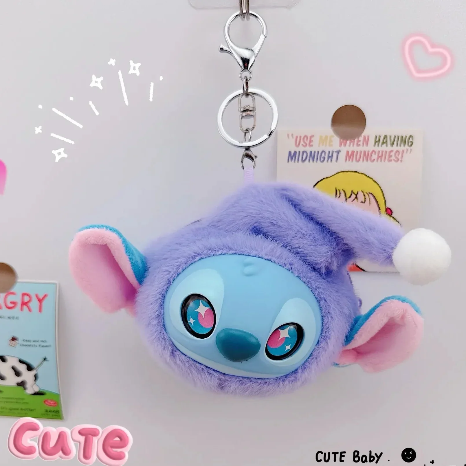 Stitch Big Head Eat Before Sleep Keychain - Image 9