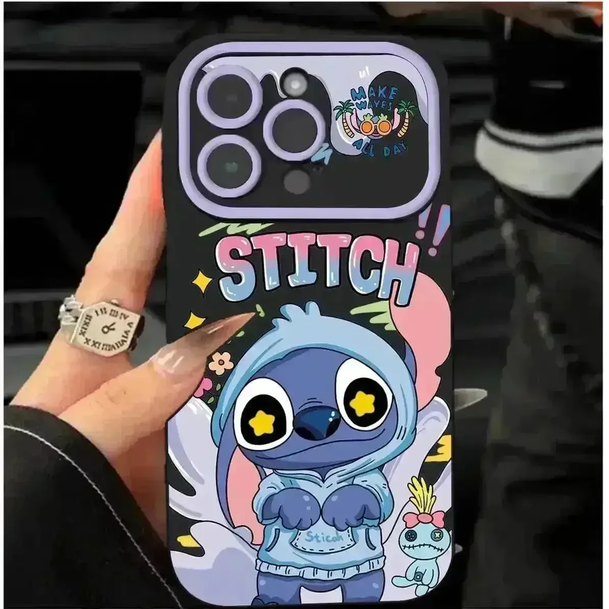 Stitch Hoodie Phone Case (For iPhones) - Image 2