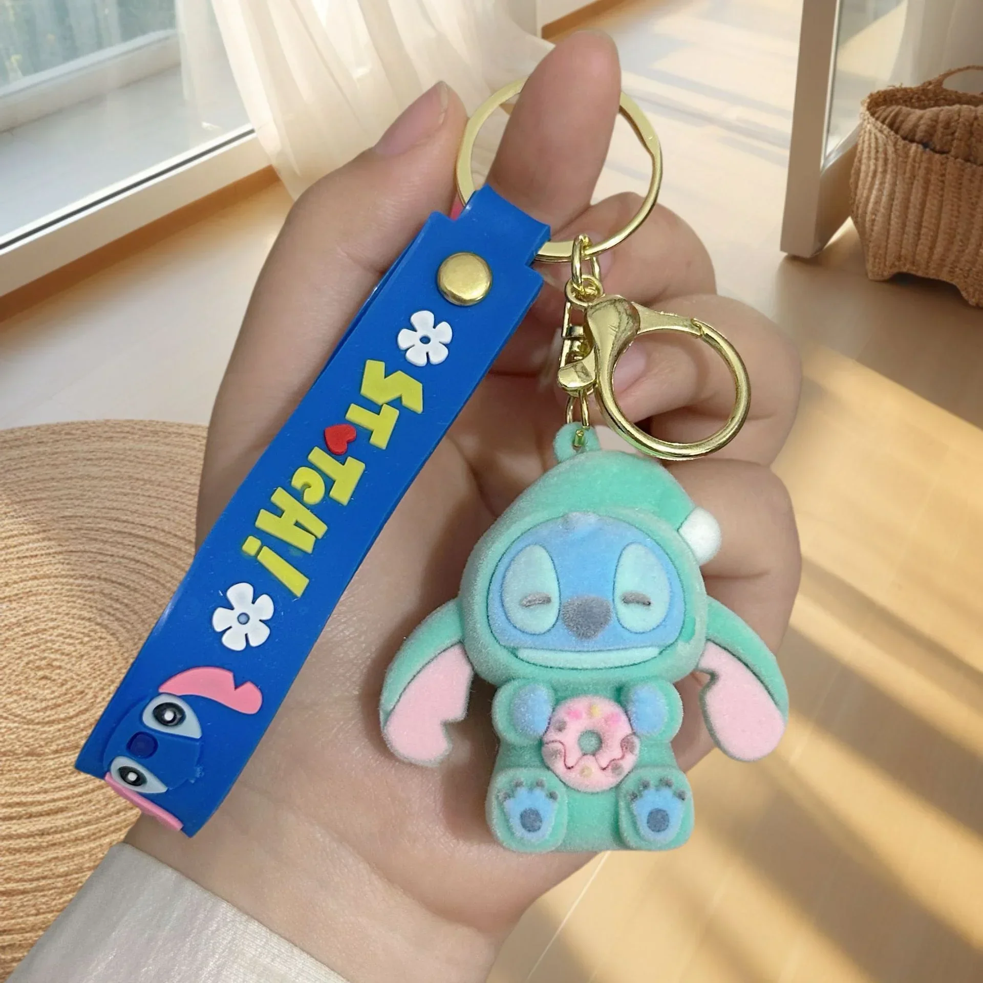 Stitch Snack Attack Flocked Keychain - Image 9