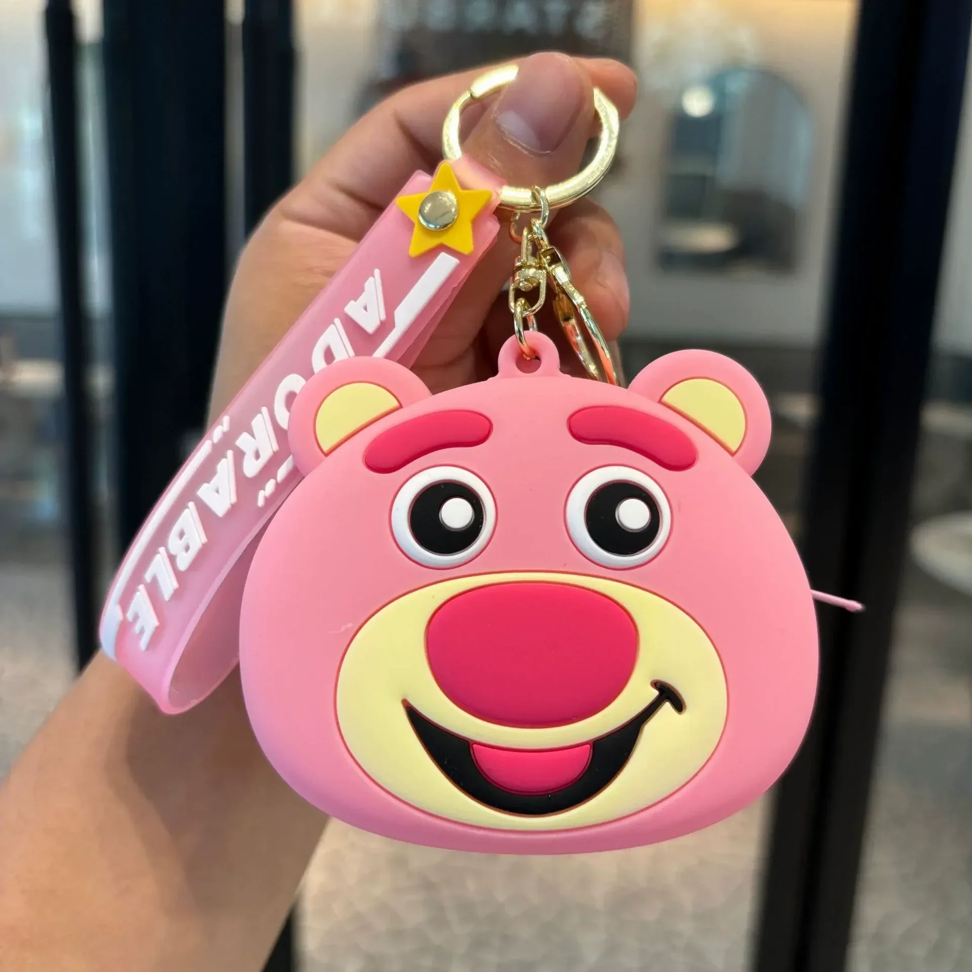 Strawberry Bear Kawaii Coin Pouch - Image 3