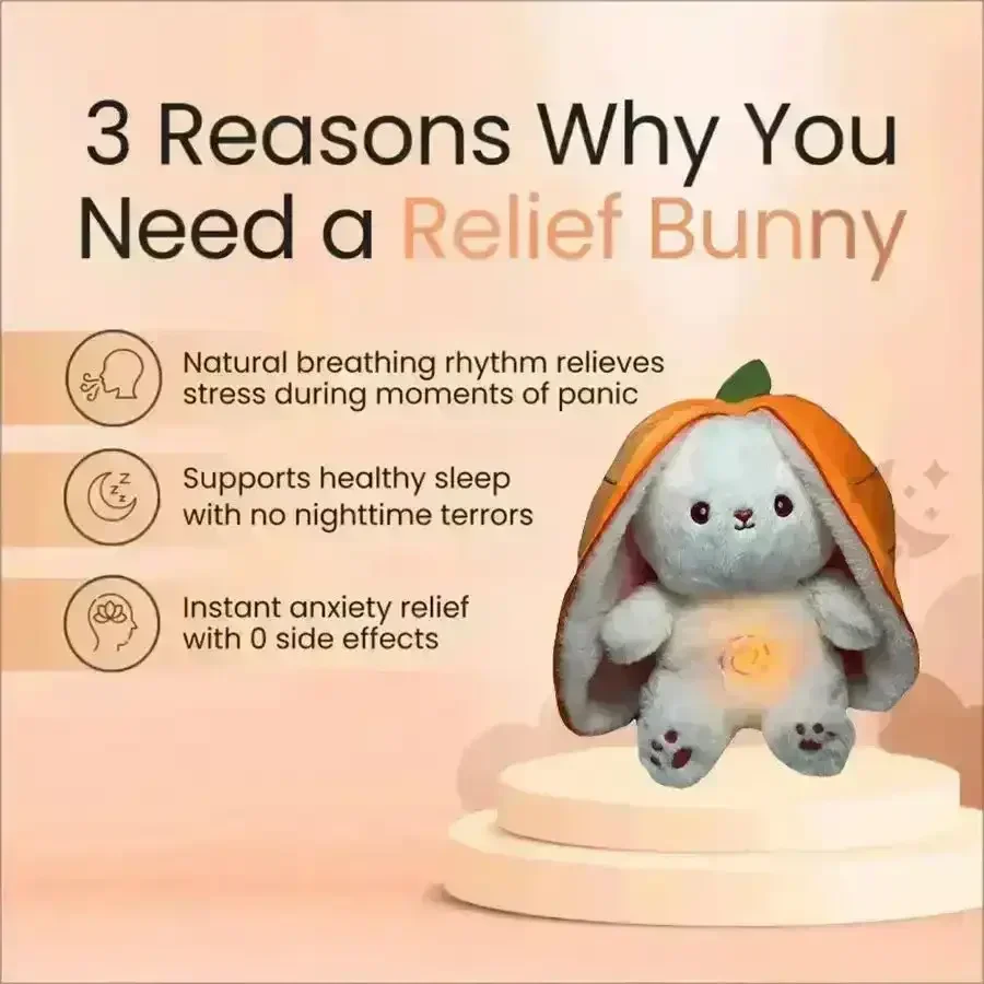 Strawberry Carrot Bunny Breathing Plushie - Image 3