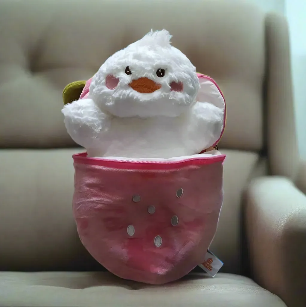 Strawberry Hidden Duck Plushie (35 cm) - Image 3