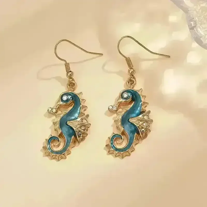 Stunning Seahorse Dangle Earrings - Image 2