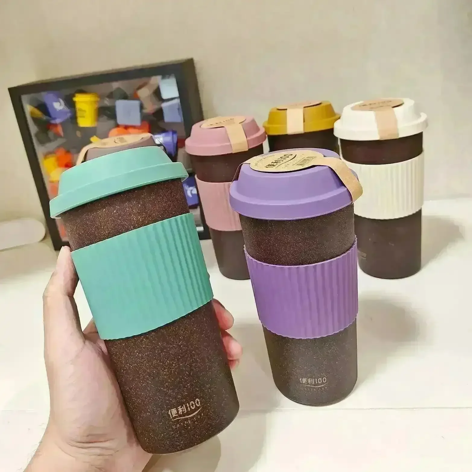 Sustainable Bamboo Coffee Cups (380 ml) - Image 3