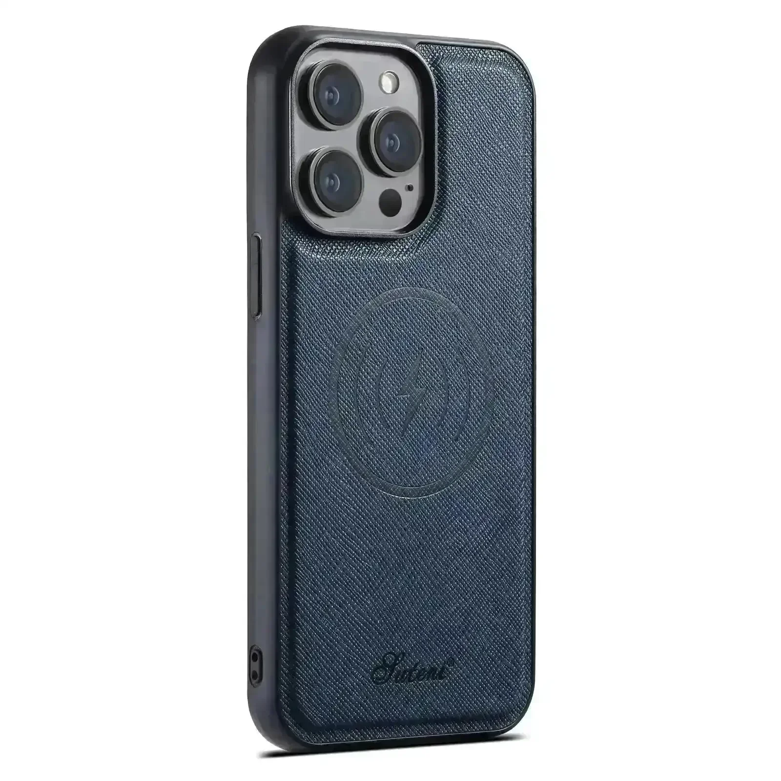 SUTENI Cross Pattern Magnetic Leather Case (For iPhones) - Image 6