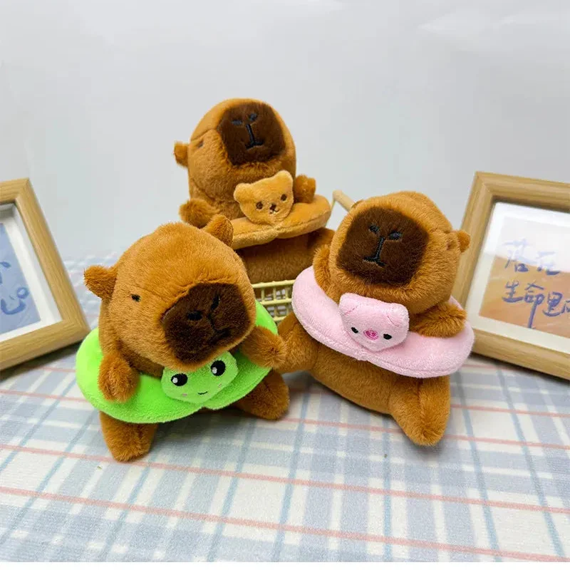Swim Ring Capybara Plush Keychain - Image 2