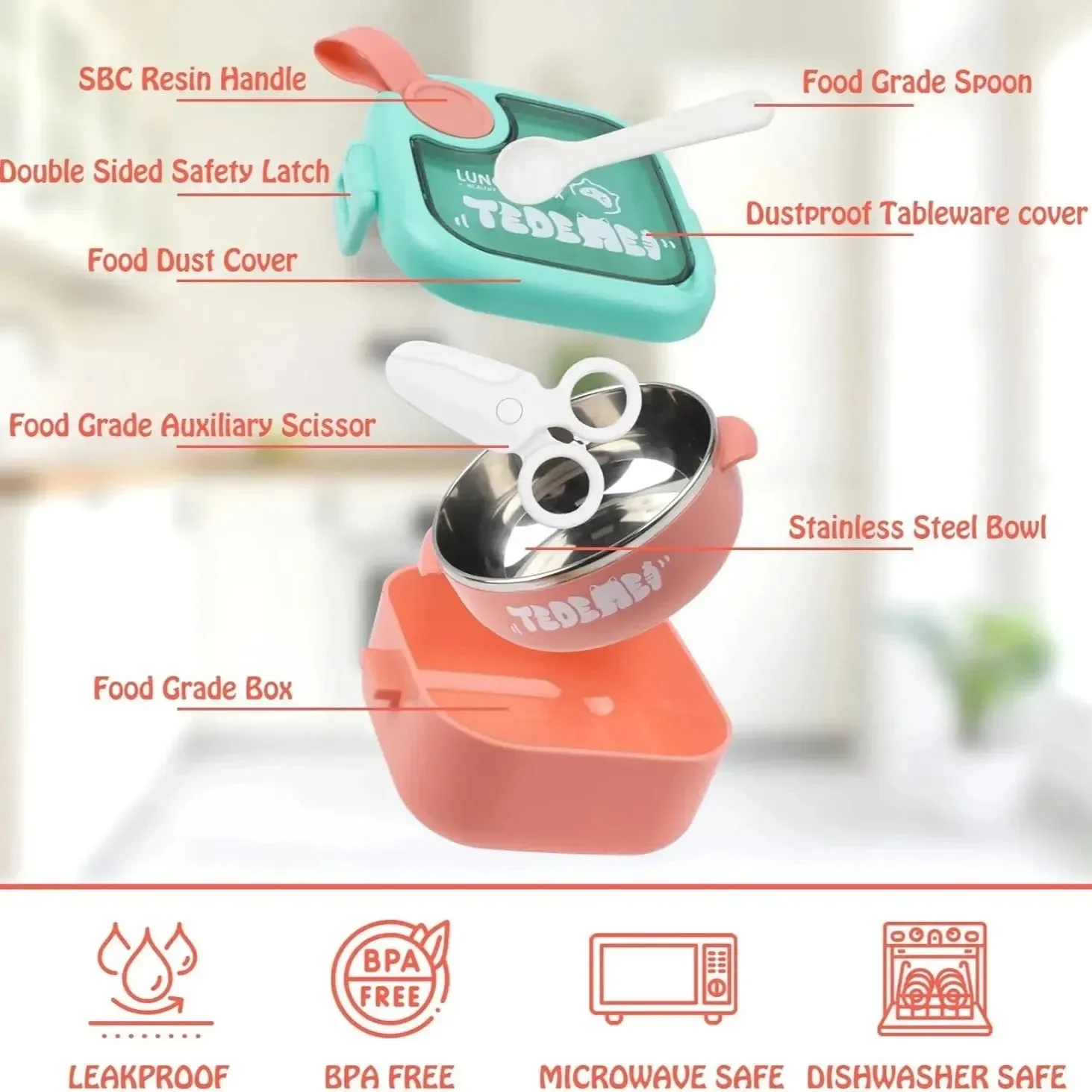 Tedemei Little Lunchling Box with Spoon - Image 7
